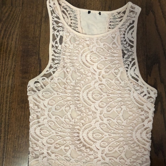 Baby Pink Laced Tank Top - Picture 2 of 3
